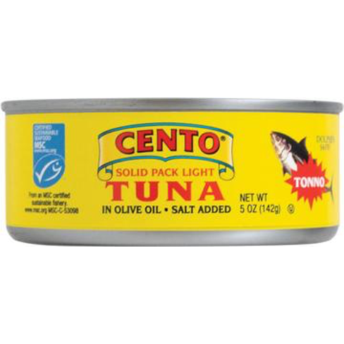 CENTO Solid Pack Light Tuna in Olive Oil- 5 oz.