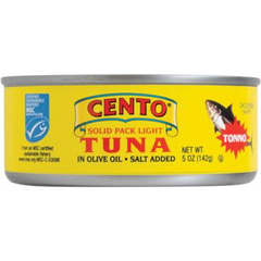 CENTO Solid Pack Light Tuna in Olive Oil- 5 oz.